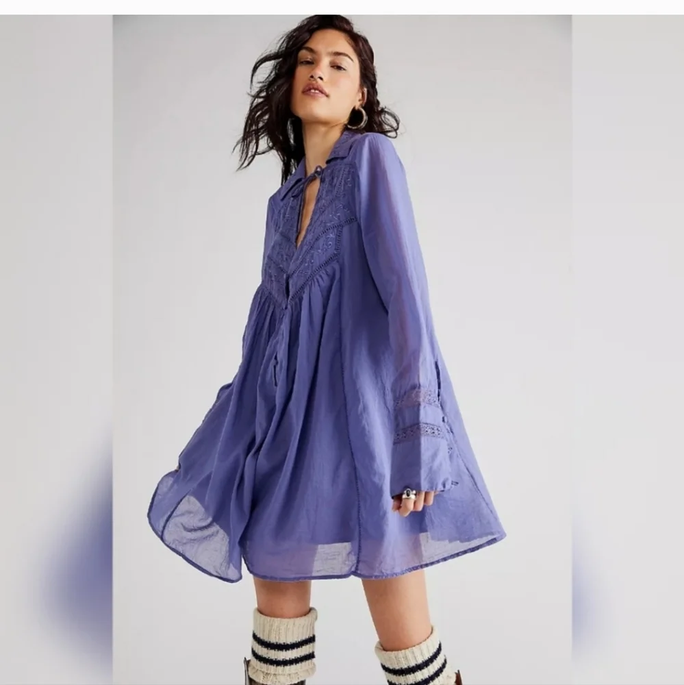 Free People Haddie Mini Dress Light Purple Gorgeous NWT XS - Picture 2 of 9